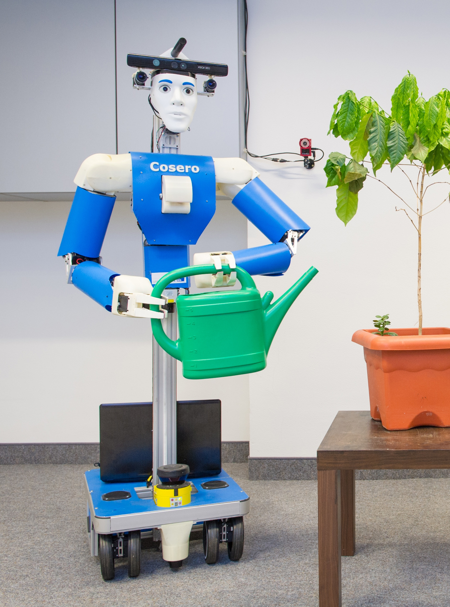 A mobile service robot in a home setting