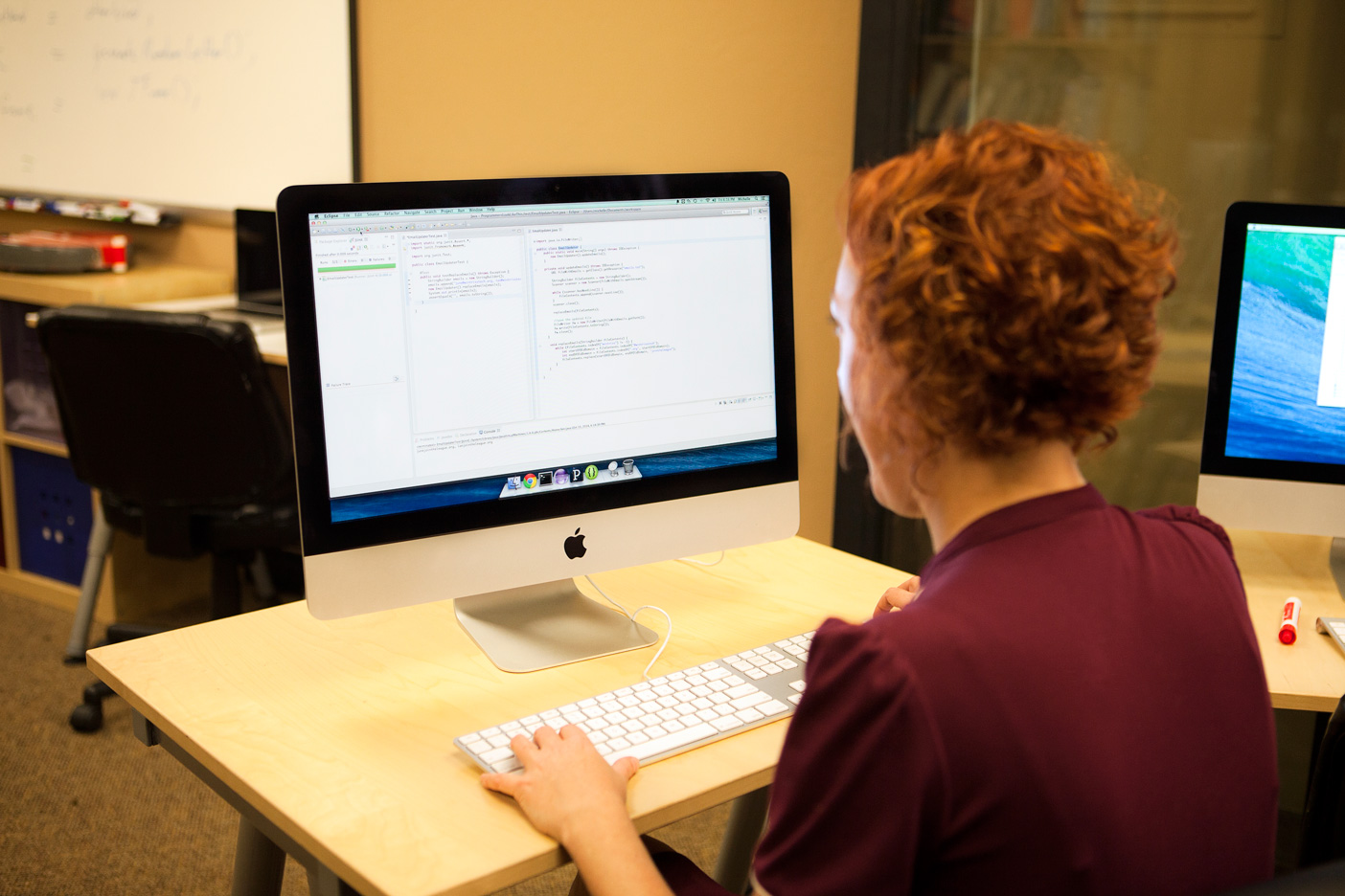 A developer working at a terminal